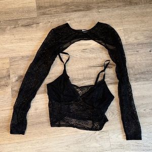 Garage Lace Tank & Shrug